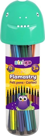 Изображение Flamastry Dinozaur 12 kolorów STRIGO