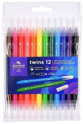 Picture of Flamastry dwustronne 12 kolorów