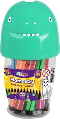 Изображение Flamastry Jumbo Dinozaur 12 kolorów STRIGO