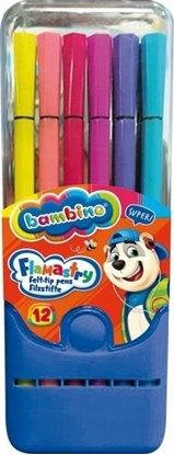 Attēls no Flamastry w pudeku plastikowym 12 kolorów BAMBINO