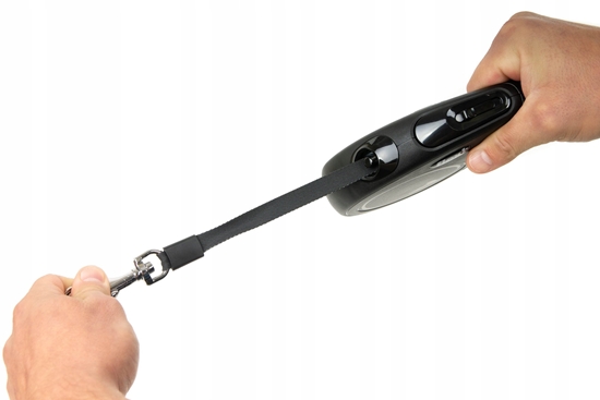 Picture of FLEXI Smycz automatyczna CLASSIC BLACK FIRE M tama 5 m