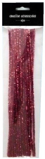 Picture of FOLIA Druty sznurek 30cm czerwony metallic 25szt