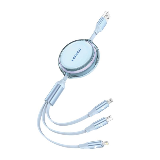 Изображение Foneng X113 3-in-1 Cable 1.1M Blue