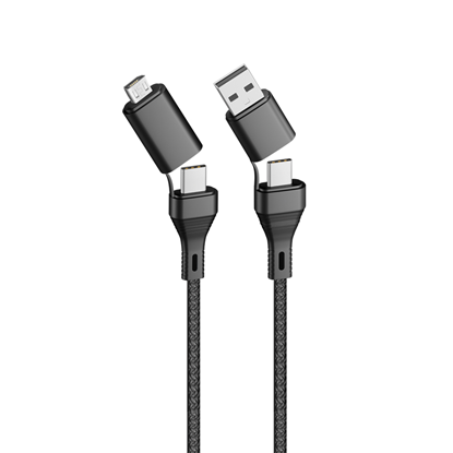 Attēls no Forever CORE 4in1 kabelis USB + USB-C - USB-C + mi