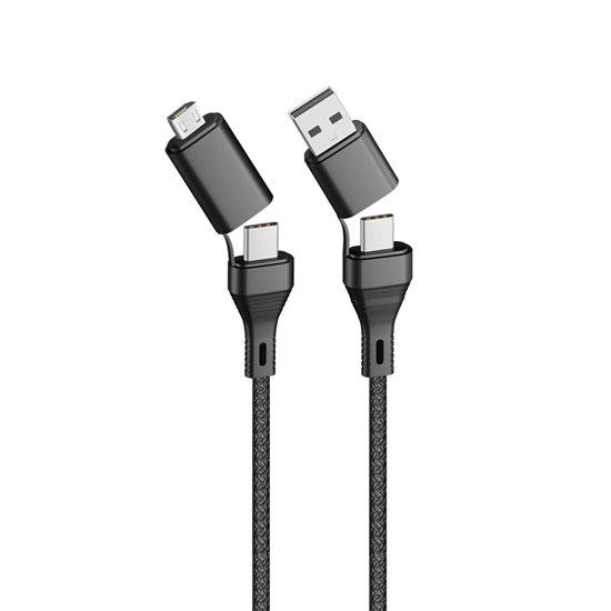Изображение Forever CORE 4in1 kabelis USB + USB-C - USB-C + mi