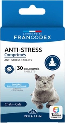 Attēls no FRANCODEX Mineralna karma uzupeniajca tabletki antystresowe dla kota 30x