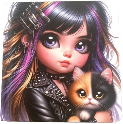 Picture of Fresh Notatnik 100x100/48K gadki TW Dziewczynka z kotem