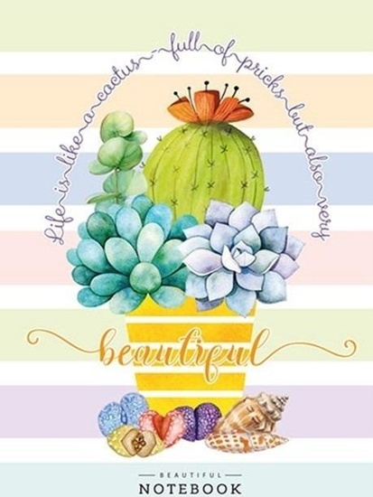 Изображение Fresh Notatnik ozdobny 64 strony kratka Kaktus w donicy
