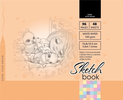 Attēls no Fresh Szkicownik 10.5x14.8cm 96k pomaraczowy