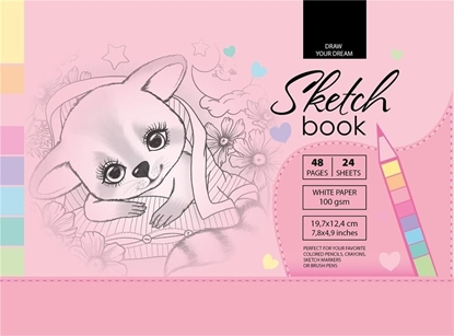 Attēls no Fresh Szkicownik 12.4x19.7cm 48k róowy