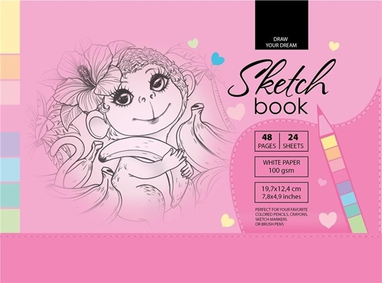 Picture of Fresh Szkicownik 12.4x19.7cm 48k róowy