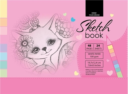 Attēls no Fresh Szkicownik 12.4x19.7cm 48k róowy