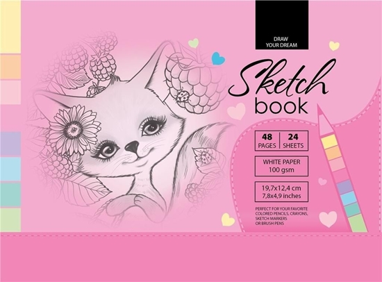 Picture of Fresh Szkicownik 12.4x19.7cm 48k róowy