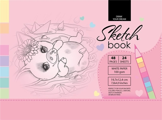 Picture of Fresh Szkicownik 12.4x19.7cm 48k róowy