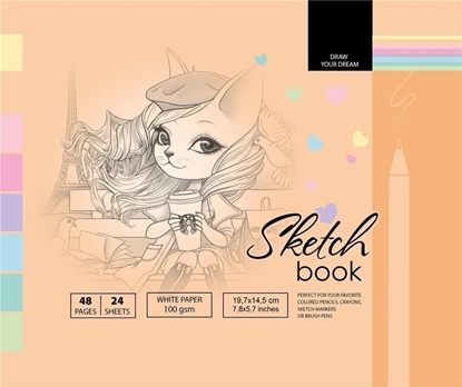 Attēls no Fresh Szkicownik 14.5x19.7cm 48k pomaraczowy