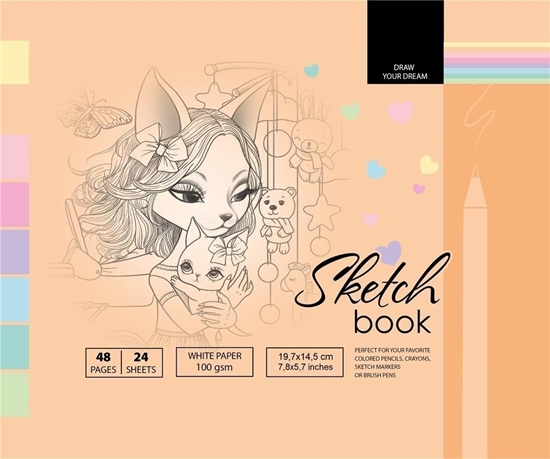 Picture of Fresh Szkicownik 14.5x19.7cm 48k pomaraczowy