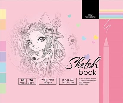 Attēls no Fresh Szkicownik 14.5x19.7cm 48k róowy