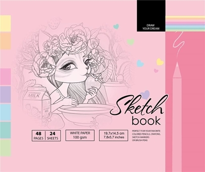 Attēls no Fresh Szkicownik 14.5x19.7cm 48k róowy