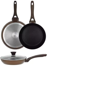 Picture of Frying pan Natura with glass lid O28cm induction brown 4744561011896