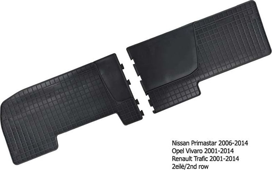 Picture of Frogum DYWANIKI GUMOWE NISSAN PRIMASTAR 06-/OPEL VIVARO 01-14/RENAULT TRAFFIC 01-14 2ND ROW