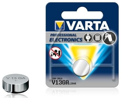 Attēls no G13 baterijas Varta Alkaline LR44/A76/4276 iepakojumā 1 gb.