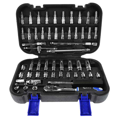 Picture of Gala atslēgu kompl.koferī 1|4 4-14mm 56gb Geko