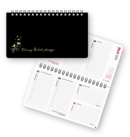 Picture of Galda plānotājs 2026 adam DREAMY ECLIPSE, mazais formāts, nedēļas pārskats, spirāle