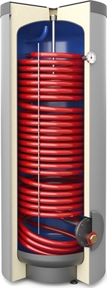 Изображение Galmet Wymiennik c.w.u. do pomp ciepa z wownic spiraln 3.8m2, emaliowany, stojcy - poliuretan, PVC - SGW(S) Tower Grand 400