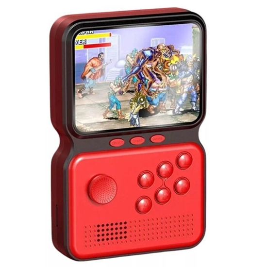 Picture of GameBox M3 16bit Portable Retro Game console with 900 games 3'' HD LCD / TV RCA cable Red