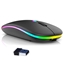 Изображение GameBox MR12 Wireless Mouse with RGB Lighting Silent Click USB Rechargeable Ergonomic Design Black