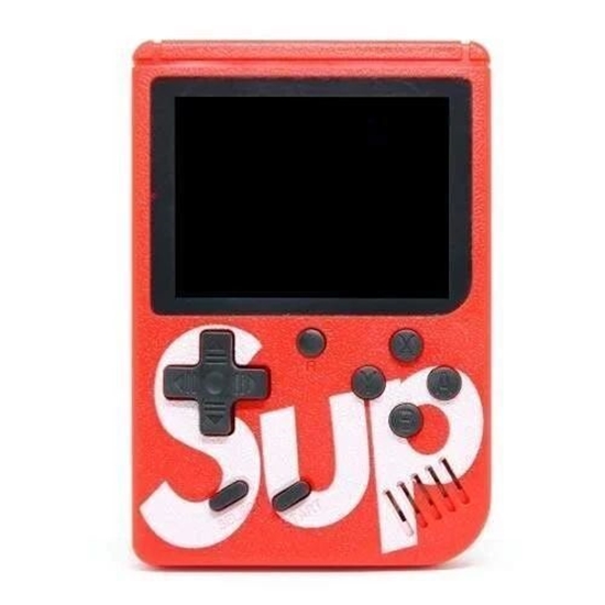 Picture of GameBox R1 8bit Portable Retro Game console with 400 games 3'' LCD with TV RCA cable Red