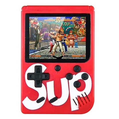 Attēls no GameBox R2 8bit Portable Retro Game console with 400 games 3'' LCD with 1x Controler TV RCA cable Red