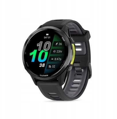 Attēls no Garmin Forerunner® 970 Carbon Grey DLC Titanium with Black Case and Black/Translucent Whitestone Band