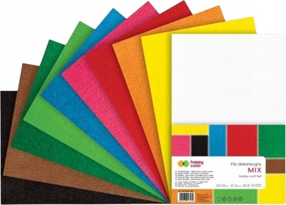 Attēls no GDD Filc dekoracyjny mix 10kol HAPPY COLOR
