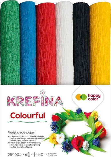 Picture of GDD Krepina 6 kolorów colorfull 25x100 cm Happy Color