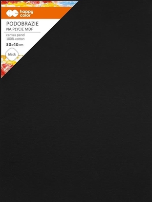 Attēls no GDD Podobrazie baweniane 30x40cm czarne HAPPY COLOR