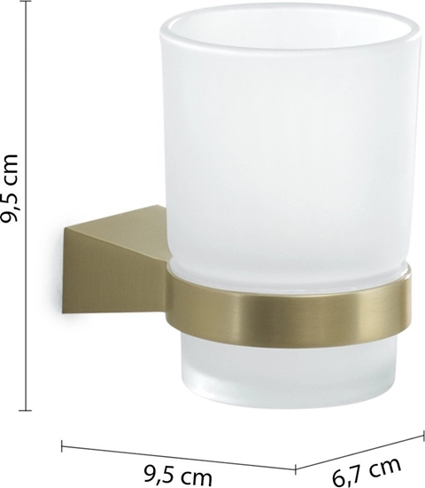 Picture of Gedy TONALE TOOTHBRUSH HOLDER MATT GOLD