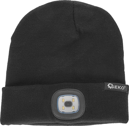 Picture of Geko Czapka zimowa akumulatorowa z lampk LED (czarna) (100)