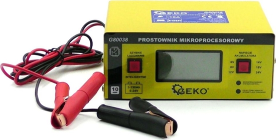Изображение Geko PROSTOWNIK MIKROPROCESOROWY LCD 6/12/24V (1/12) G80038 GEKO