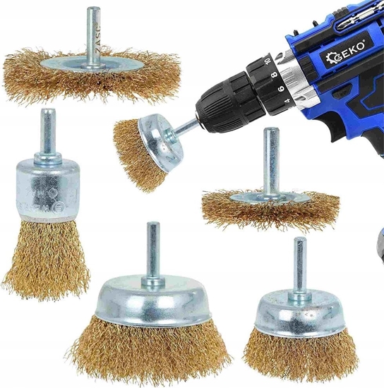 Picture of Geko Zestaw szczotek drucianych do wiertarki 5szt (36)