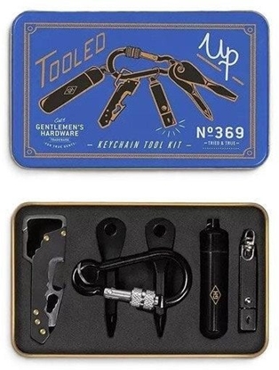 Attēls no Gentlemens Hardware Niezbdnik podróny Keychain Tool Kit w puszce