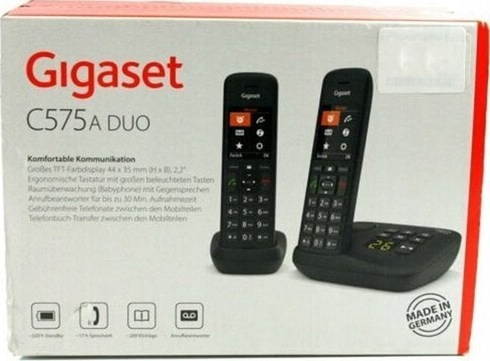 Picture of Gigaset C575A Duo, analogue telephone (Kolor: CZARNY, answering machine)