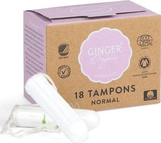 Изображение Ginger Organic GINGER ORGANIC_Tampons Normal tampony organiczne bez aplikatora 18szt