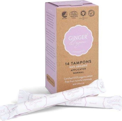 Attēls no Ginger Organic GINGER ORGANIC_Tampons Normal tampony organiczne z aplikatorem 14szt
