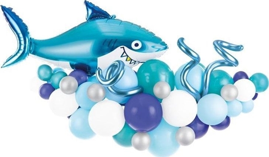 Picture of Girlanda balonowa Rekin niebieski 150x95cm