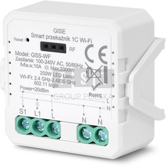 Picture of GISE Smart Pojedynczy modu przekanikowy WiFi | Tuya | GSS-WF