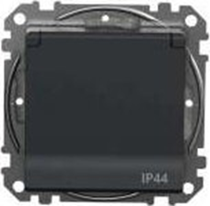 Изображение Gniazdo Bryzgoszczelne Schuko Ip44 Czarny Antracyt Sedna Design&Elements Sdd214023 Schneider Electric