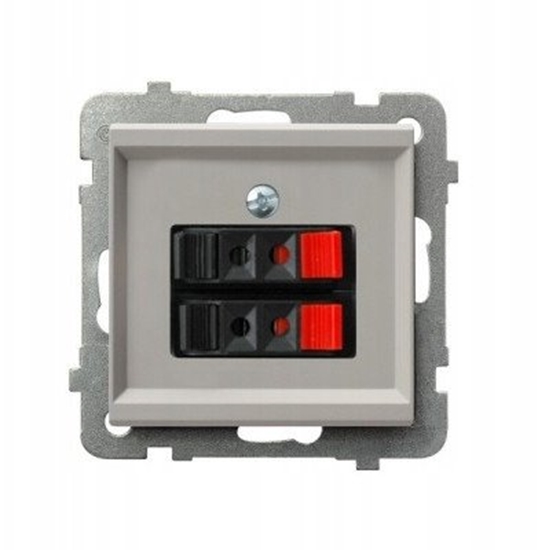 Изображение Gniazdo gonikowe podwójne Ospel Sonata GG-2R/m/82 IP20 kaszmir