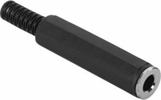 Picture of GNIAZDO JACK 6.3mm STEREO NA PRZEWÓD CZARNE PCV