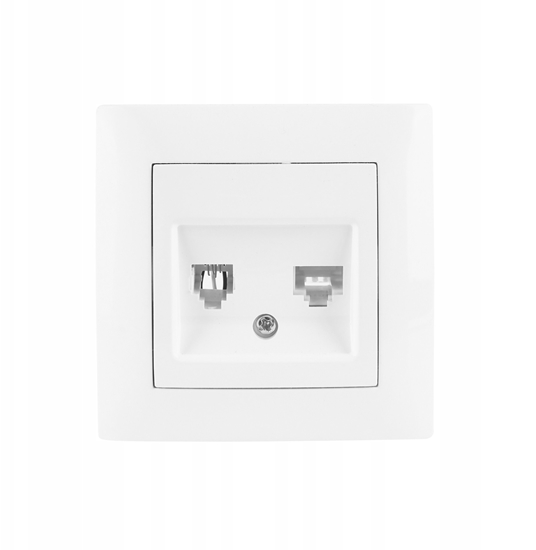 Изображение Gniazdo telefoniczno-komputerowe VCX LC 42 Biay